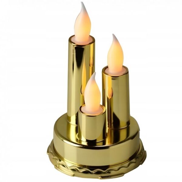 Battery-Operated LED Candle – Gold and Silver Colors