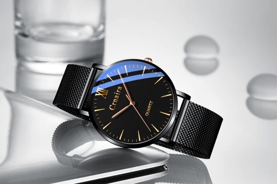 Ultra-slim, multi-functional, waterproof quartz watch