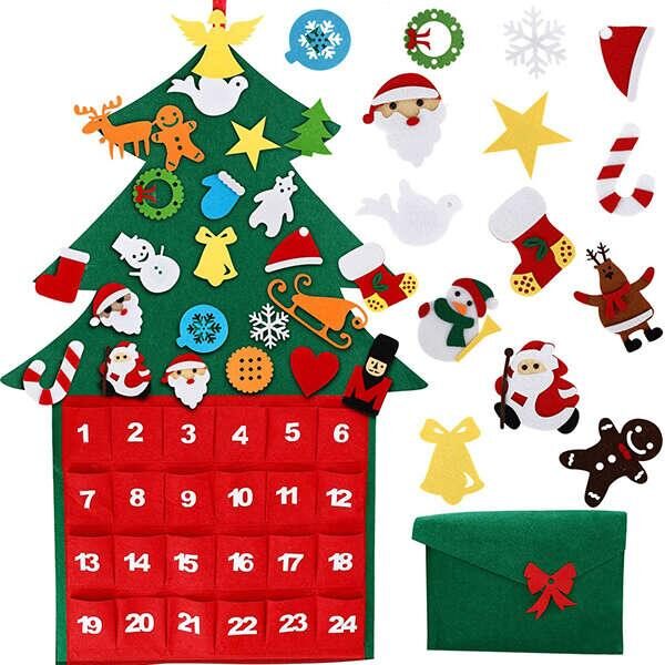 Advent Calendar Decoration Set with Tree