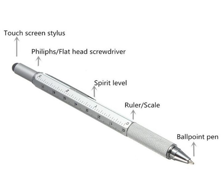 Multiool pen 6in1 - SILVER